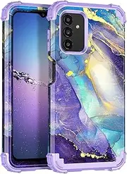[Rancase] for Galaxy A13 5G Case,Three Layer Heavy Duty Shockproof Protection Hard Plastic Bumper +Soft Silicone Rubber Protective Case for Samsung Galaxy A13 5G,Purple