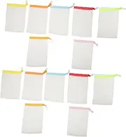 AUTSUPPL 20pcs Bubble Net Soap Pouches Soap Saver Bag for Shower Foaming Cleansing Foaming Net Making Skin Care Random Color