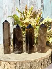 Wholesale Lot 1 Lb Natural Smoky Quartz Obelisk Tower Crystal Wand Energy
