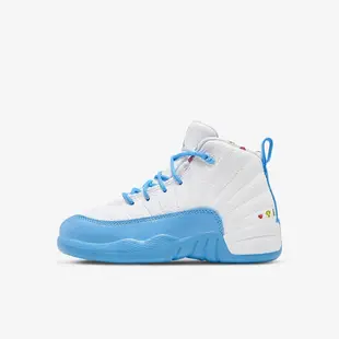 NIKE JORDAN 12 RETRO (PS) 中大童籃球鞋- 白藍 -DQ4366114