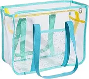 [Vibhgtf] Shopping Handbag Bag:Beach Bags for Women,Large Capacity Pool for Girls with Carry Bags | Casual Zipper Clear Bags Bag for Beach Towels, Jug