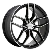17x8 Petrol P5C GLOSS BLACK W/ MACHINED FACE Wheel 5x4.5 (40mm) (for: Mitsubishi)