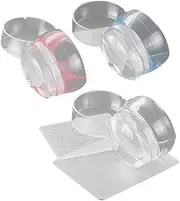 WOONEKY Nail Stamping Tool Kit Plate and Scraper 3 Sets Lightweight Portable for Nail Lovers