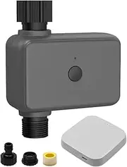 DollaTek Smart Sprinkler Valve for Automatic Irrigation System, Grey, Remote Control, Timed Watering, Rain-Delayed Watering, Compatible with Alexa, Google Home, Smart Life