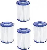 [WuYan] 4 Pack Swimming Pool Filter Compatible for BestWay Cartridge II, Replacement Hot Tubs Filter Compatible with Lay Z Spa Filter Pump
