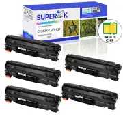 5Pack CF283X Toner Cartridge For HP LaserJet Pro MFP M225dn M225dw M225rdn M201n