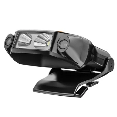 Heavy-Duty Cap LED Clip-on Headlamp USB Rechargeable Sensor Hat Lamp Torch Light