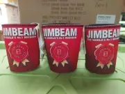 3 Jim Beam Bourbon Neoprene Can Stubbie Coolers Holders