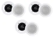 6) Rockville CC4T White 4" Commercial 70v Ceiling Speakers For Restaurant/Cafe