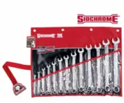 Sidchrome 13pcs AF Ring and Open End CR-V Spanner set 1/4 - 1" SCMT22410