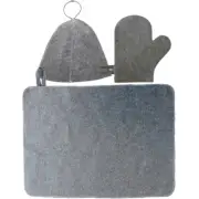 Hat Glove Mat Breathable Sauna Felt Steam Cap for Man Accessory Home