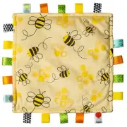 Mary Meyer Taggies Original Blanket with Sensory Tags, 12 X 12", Bumble Bees
