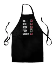 Fishing Checklist - Unisex Kids Apron - Fisherman Fisher Fish Funny Sport