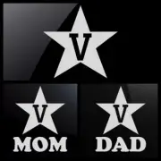 Vanderbilt Commodores White or Matte Silver Decal with MOM or DAD or Logo Only