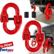 2x 10mm WLL 3.15T HammerLock Chain Connector Connecting Link 4X4 coupler lifting