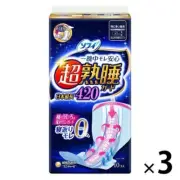 Unicharm Sofy Sanitary pad for Night 420mm wings 10 pcs × 3 packs from Japan