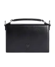 AMI Paris Logo Plaque Lunch Box Shoulder Bag One size Black