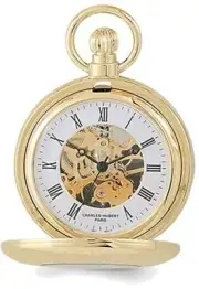 Charles Hubert Gold-Finish Pocket Watch