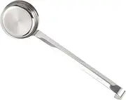 STOBOK Pizza Sauce Measuring Cups Spoons Flat Bottom Soup Ladle Stainless Steel Kitchen Spoon for Sauce Spread
