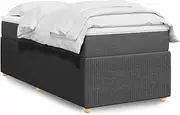 VRAXO Box Spring Bed with Mattress Black King Single Fabric -66.24KG,3285695