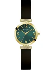 [Guess] Ladies Analog Watch in Black Gold Tone