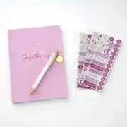 Sagittarius Notebook Journal Set Pink Gertner Studios Stickers Pen Zodiac NEW