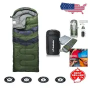 Compact Cold Weather Sleeping Bag - 0°F to 45°F Camping Essential for All Ages