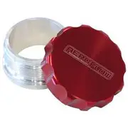 Aeroflow 1-1/2" Billet Aluminium Weld-On Filler with Red Cap, AF460-24R
