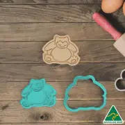 Pokemon Snorlax Cookie Cutter and Embosser Stamp