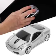 Wireless Mouse Silver Sports Car Style 2.4GHz USB Receiver 1600DPI LED Headl Fit