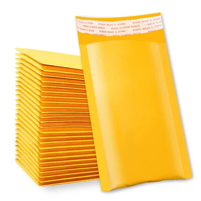 1000 #000 Kraft Bubble Mailers Padded Envelopes Shipping Bags 4x7 MADE IN USA