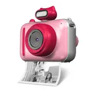 Kids Mini Camera Instant Print 48 MP Selife Digital Camera with 2.5K Video with 32 GB Card,Birthday Xmas Gift for 3-12 Year Old Girls Boys,Pink