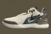 Nike LeBron NXXT Gen AMPD FaZe Clan Light Cream Olive Beige HF0715-200 sz 14 Men