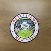 Cooperstown home of baseball travel sticker