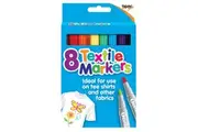Tiger Textile Markers Set (Pack of 8) (Multicoloured) (One Size)