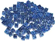 Qianly 100 Count 6-Sided D6 Dice 14mm for Game Nights, Blue, 14mm