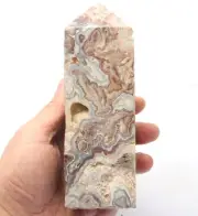 1006g Natural Mexican Agate Tower Decoration Crystal Quartz Healing Decorate