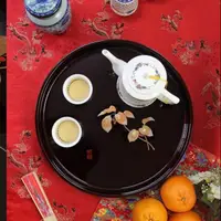在飛比找蝦皮購物優惠-茶盤 日本茶盤 結婚用品 訂婚用品 茶具 金枝玉葉漆器