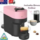 Breville Coffee Machine Nespresso Vertuo Pop & Aeroccino3 Milk Frother New PINK