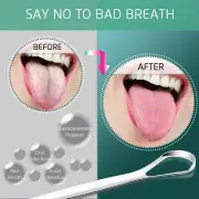 2 Pc Tongue Scraper Cleaner Stainless Steel H5