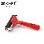 Sinoart 4" Brayer Bulk Art Paint Craft Tool Red Deluxe Rubber Roller Case of 72