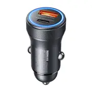 Remax Car Charger Seaya Series 2 Port USB 30W PD+QC Fast Charging With Blue Led