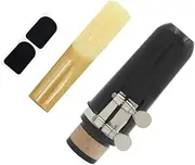 1 Set Clarinet Mouthpiece Kit with Ligature Plastic Caps Saxophone Reed Fastener Guard Clamp ABS Musical Instrument for Beginner