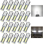 UNXMRFF - 1156 LED Bulb White Super Bright BA15S 1003 1073 7506 LED Bulbs 5050 18-SMD Replacement for 12V RV Interior Ceiling Light bulbs/Travel Trailer Camper Light Bulbs/1141 LED Bulb (Pack of 20)