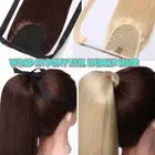 100% Real Remy Human Hair Extensions Clip in Wrap Around Ponytail Drawstring Icy