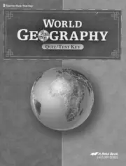 Abeka World Geography Quizzes/Tests Key