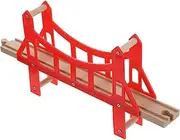 Train Track Bridge Model Wooden Toy Railway Bridge for Boys and Girls Educational Train Accessories