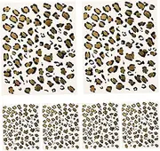 Garneck 6 Sheets Leopard Pattern Transfer Sheets Decorative Foil Decals for Body Art Easy to Apply Remove Realistic Temporary Stickers for Breasts Arms Legs Back