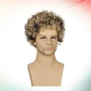 Men' 70' Disco Dude Wig Man Short Curly Wig Fashion Synthetic Wig Man Curly Wig