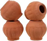 Happyyami 4Pcs Mini Terracotta Pots Tiny Terracotta Clay Pots Small Terracotta Pots Terracotta Planter Small Clay Plant Pots for Tiny Cactus Succulent